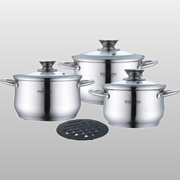 BH 0113 Набор кастрюль 2,1л, 2,9л, 3,9л