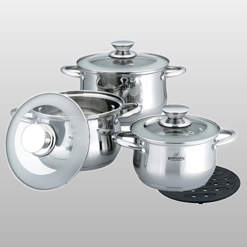 BH 0114 Набор кастрюль 2,9л, 3,9л, 5,0л