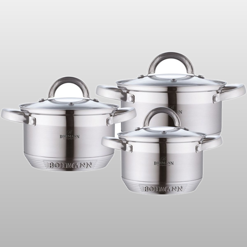 BH 0714 Набор кастрюль 2,1л, 2,9л, 3,9л