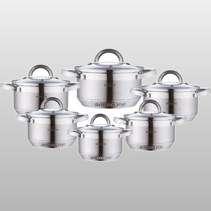 BH 0717 Набор кастрюль 2,1л, 2,9л, 2,9л, 3,9л, 3,9л, 6,5л