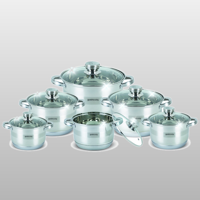 BH 1275 N Набор кастрюль 2,1л, 2,1л, 2,9л, 3,9л, 6,6л, 7,7л